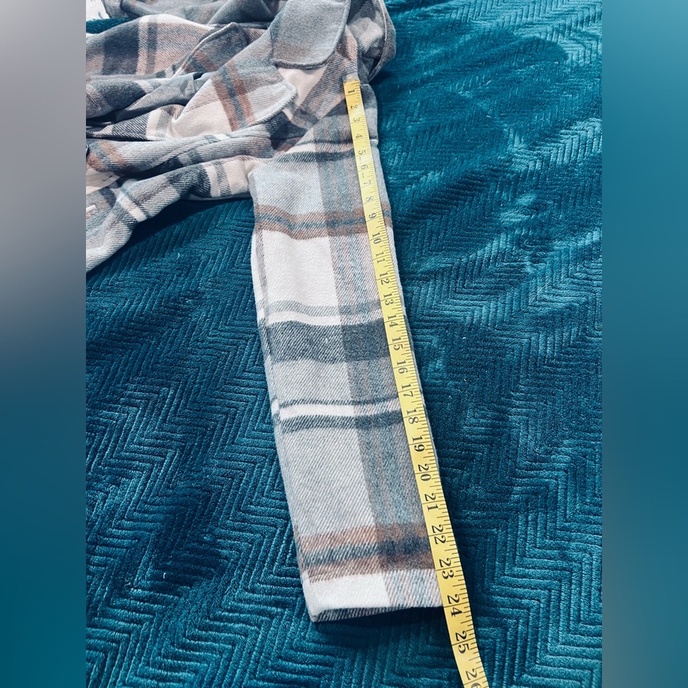 Attention Classic Gray Plaid Preppy Peacoat Women’s Small - Picture 6 of 8